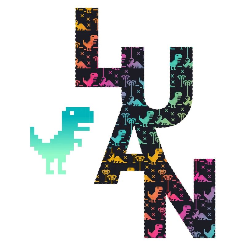 LUAN - Beau prénom de garçon avec dinosaure