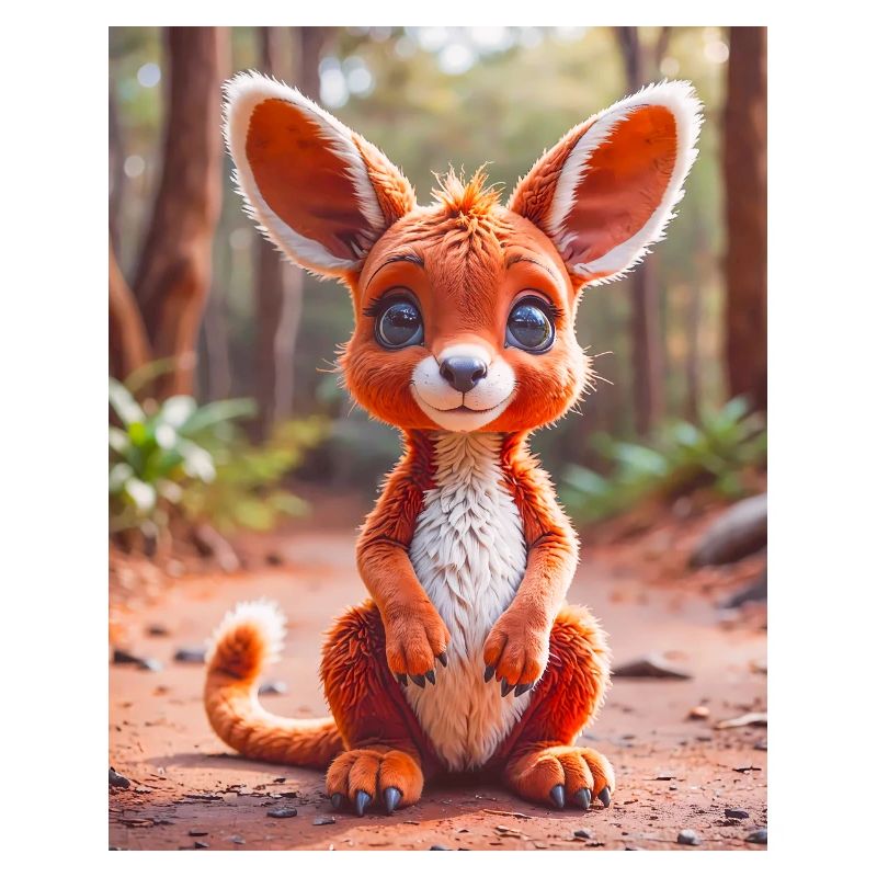 süßes australisches Tier Down Underred Känguru