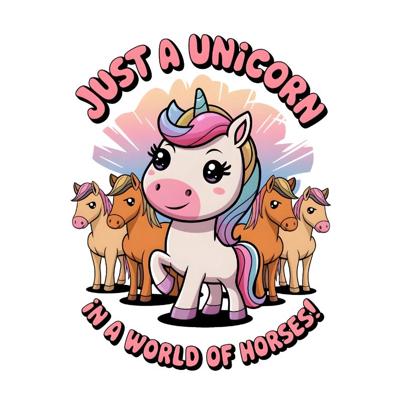 Nur ein Einhorn in einer Welt der Pferde!