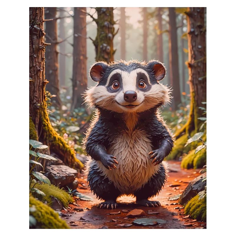 Animaux super mignons dans une forêt – Badger