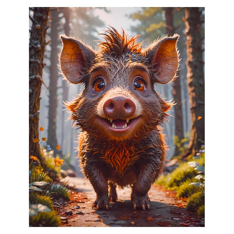 Animaux super mignons dans une forêt – sanglier