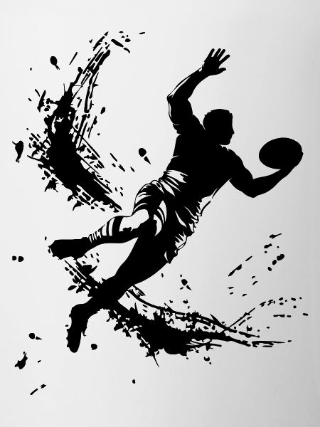 Rugby Splash Silhouette