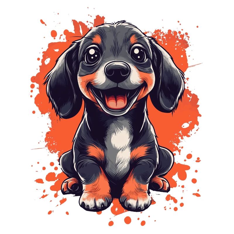 Teckel chiot chien drôle chiens