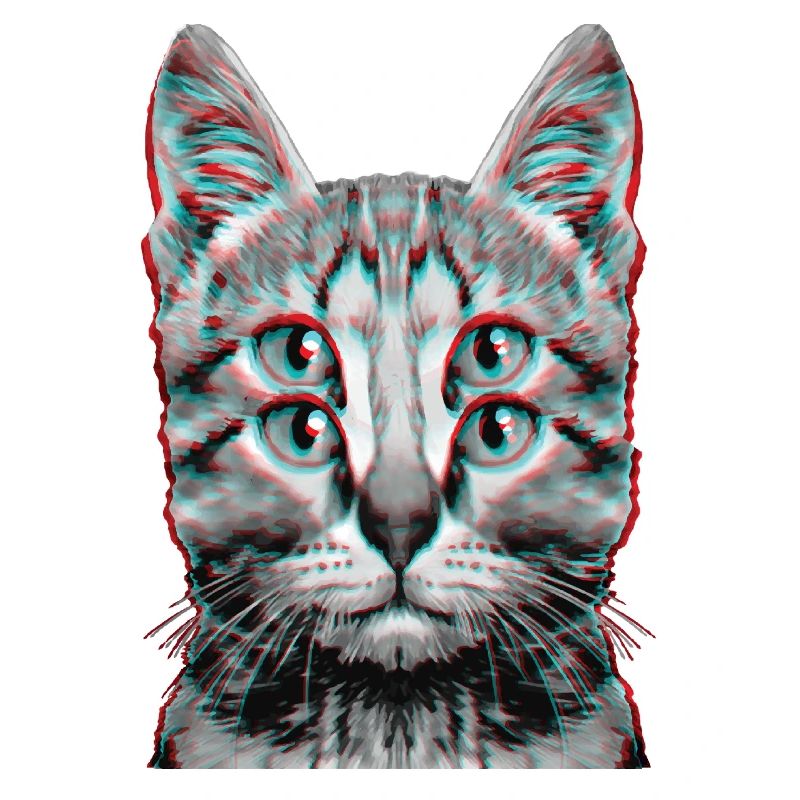 Glitch Weird Cat Kitten Optical Illusion