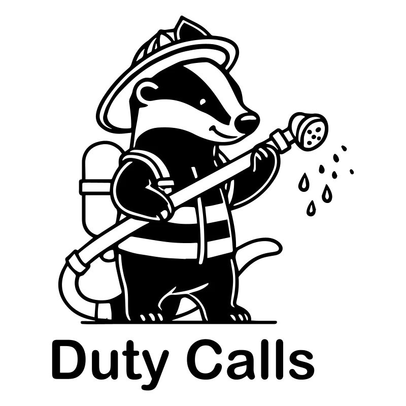 Feuerwehrmann-Dachs - Design "Duty Calls"