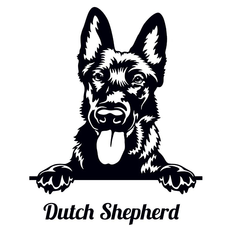 Cartoon Duitse Herder - Holländischer Schäferhund