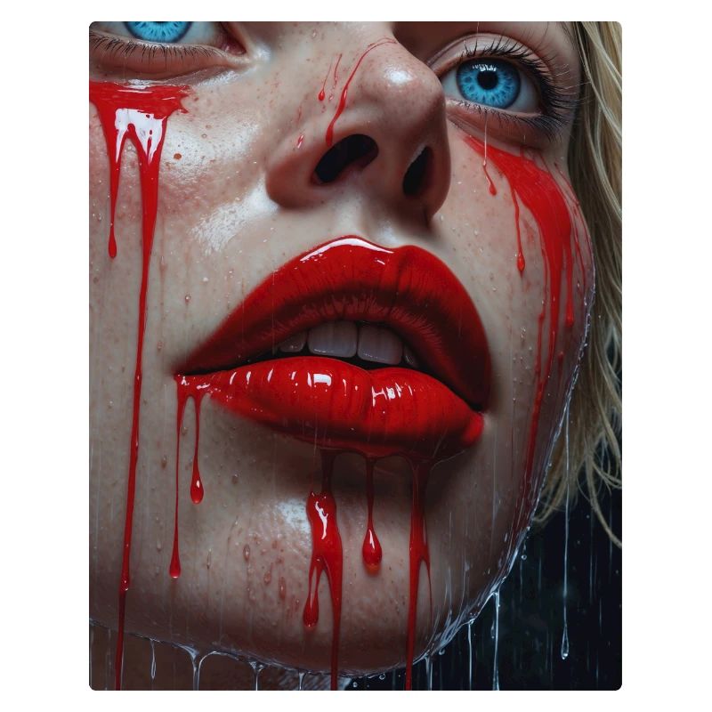 Woman's red lips