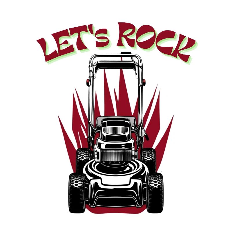 Rasenmäher Gartenarbeit Gärtner - LET s ROCK