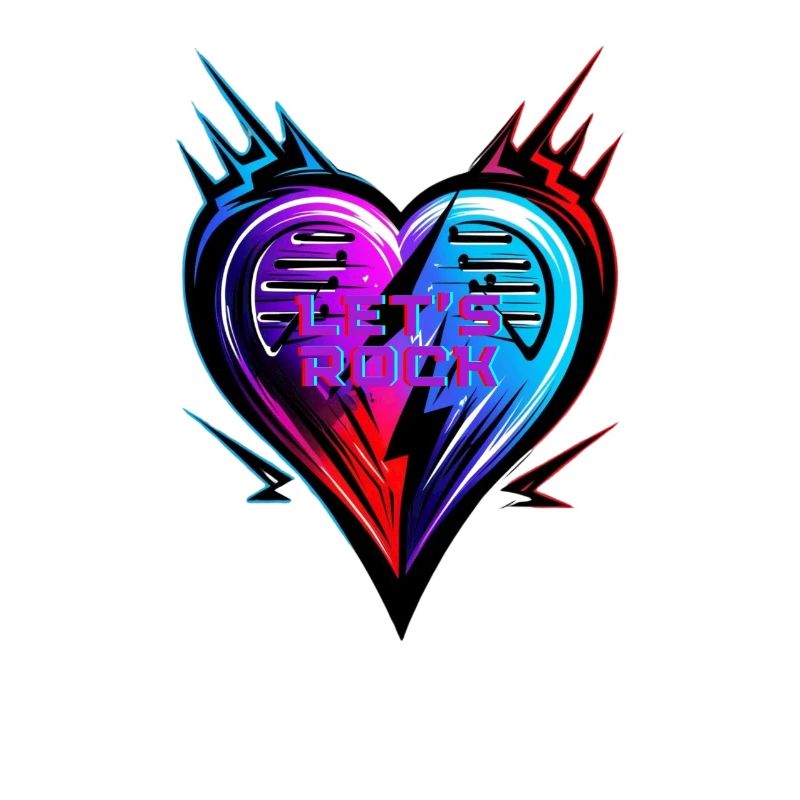 Coeur LETs ROCK - Saint-Valentin