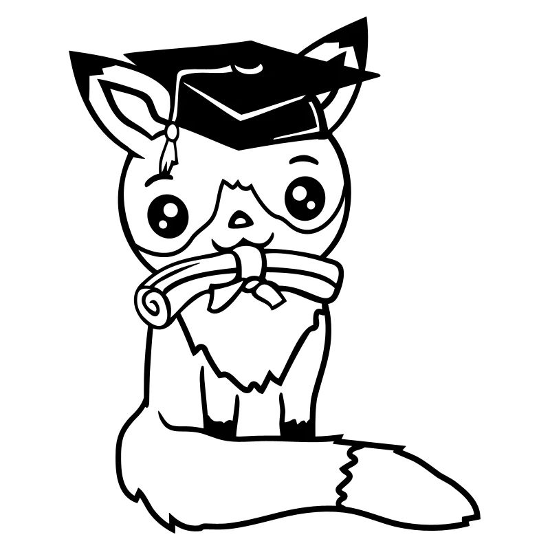 Fuchs Abitur Schulabschluss Zeugnisse College Hut