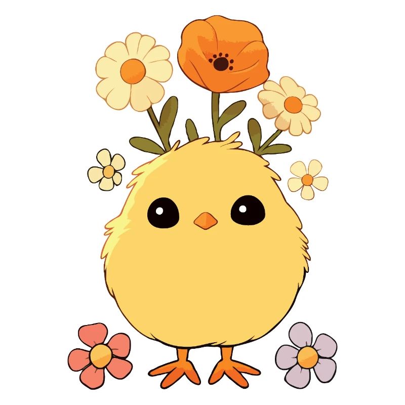 Happy Easter Easter Chick Vintage