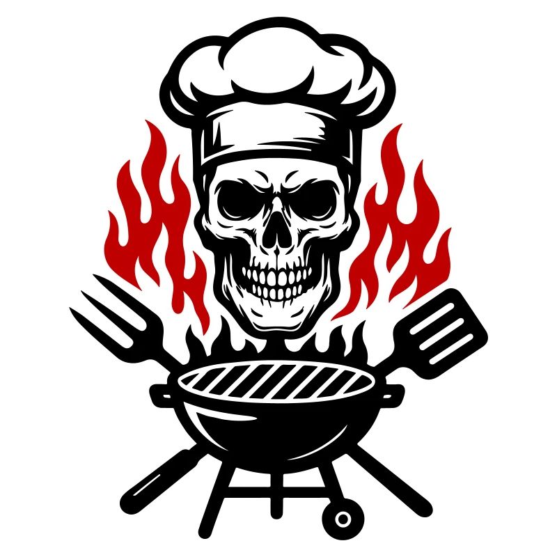 Grill Skull Chef Grillades