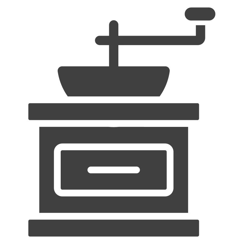Vintage Coffee Grinder Logo Icon