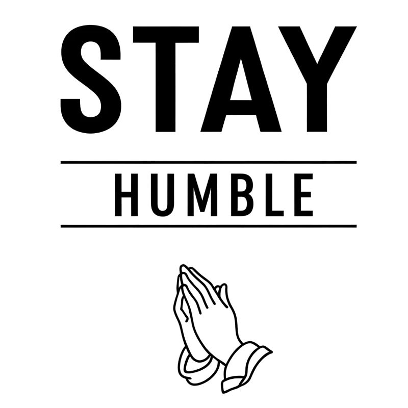 Restez humble Prière Mains Graphique
