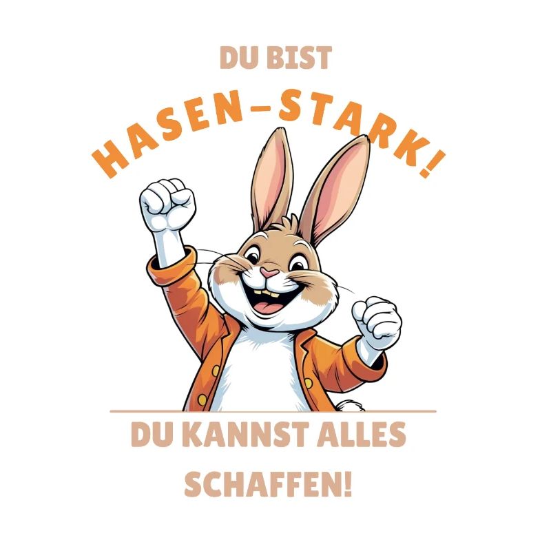 Hasen-Stark Kraftspruch Design