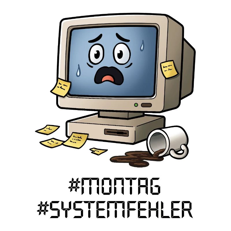 #Montag #Systemfehler – Retro-PC, Kaffee&Bürohumor