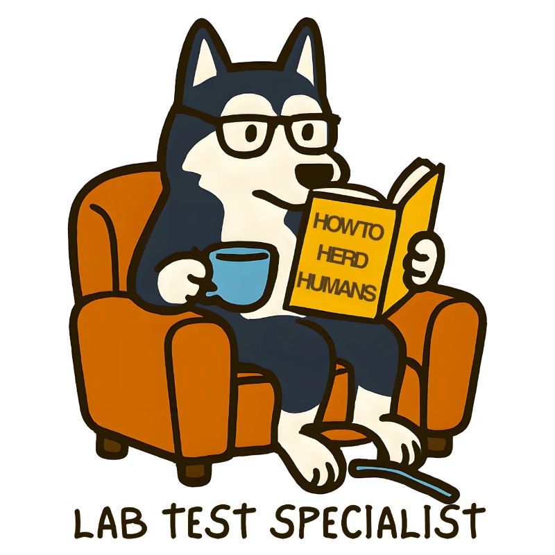 Husky Lesebrille T-Shirt Design