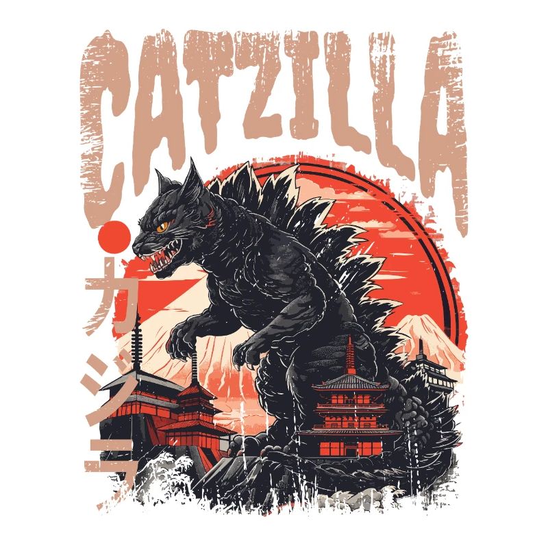 Chat Kaiju Japonais