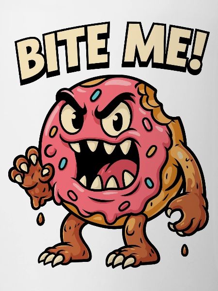 Snappy Donut Monster Illustration