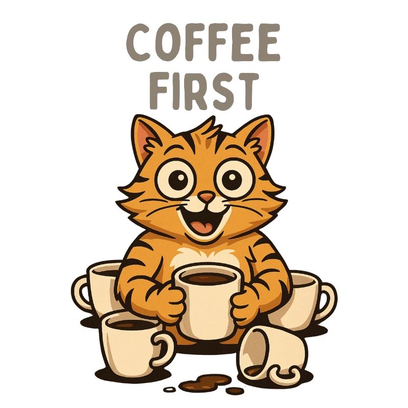 Kaffee First Katzen Kater Spaß Espresso 