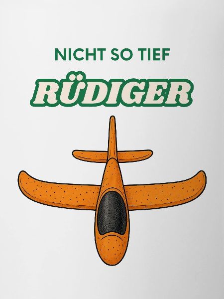Not So Deep Rüdiger Airplane Cartoon