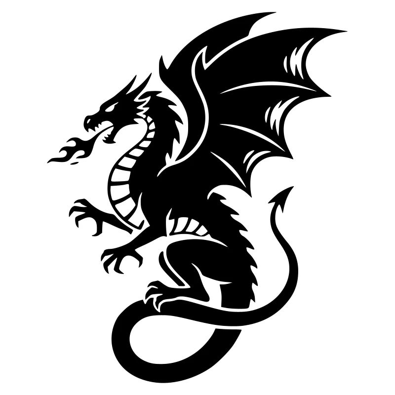 Mighty Dragon | Black Tribal Tattoo