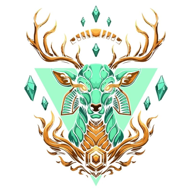 Green Crystal Deer
