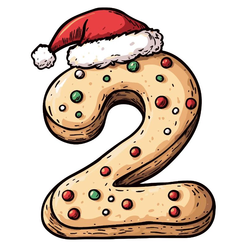 Biscuit de Noël à 2 chiffres