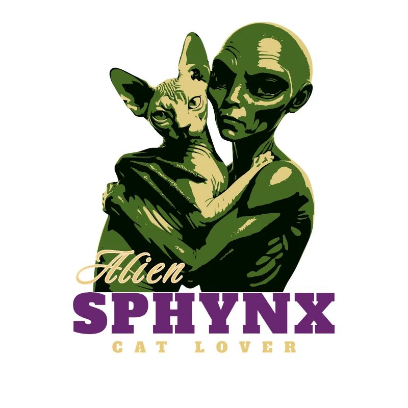 Extraterrestre vert Sphynx Amoureux des chats