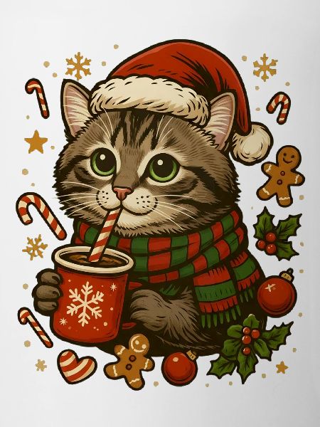 Chat à Noël