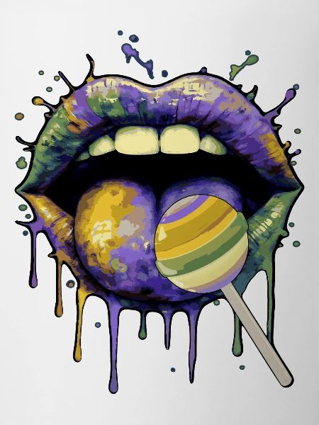 Bunte Pop-Art Lippen & Lolli