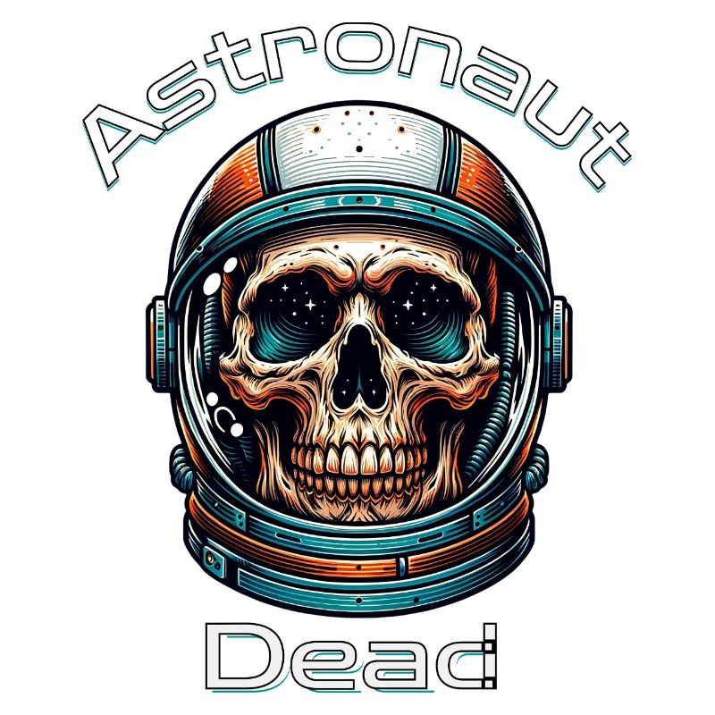 Astronaut skull in space