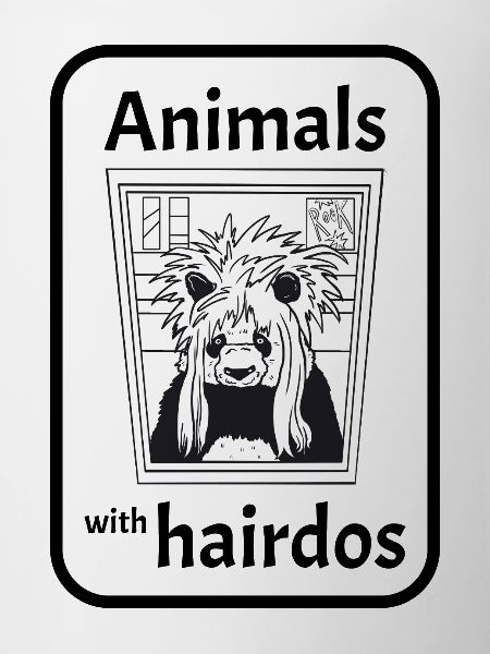 Panda avec coiffure