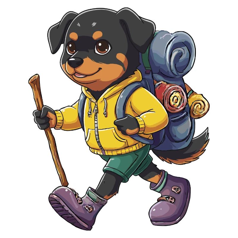 Rottweiler Randonnée Camping Aventure Backpacker