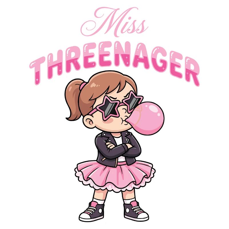 Threenager 3. Geburtstag 3 Jahre Mädchen