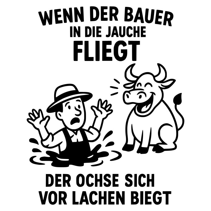 Farmer Slurry disant blague Bœuf