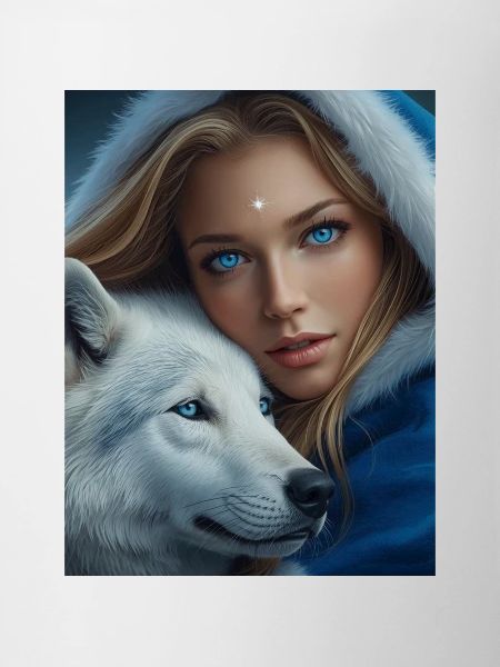 Winterwolf Frau Portrait