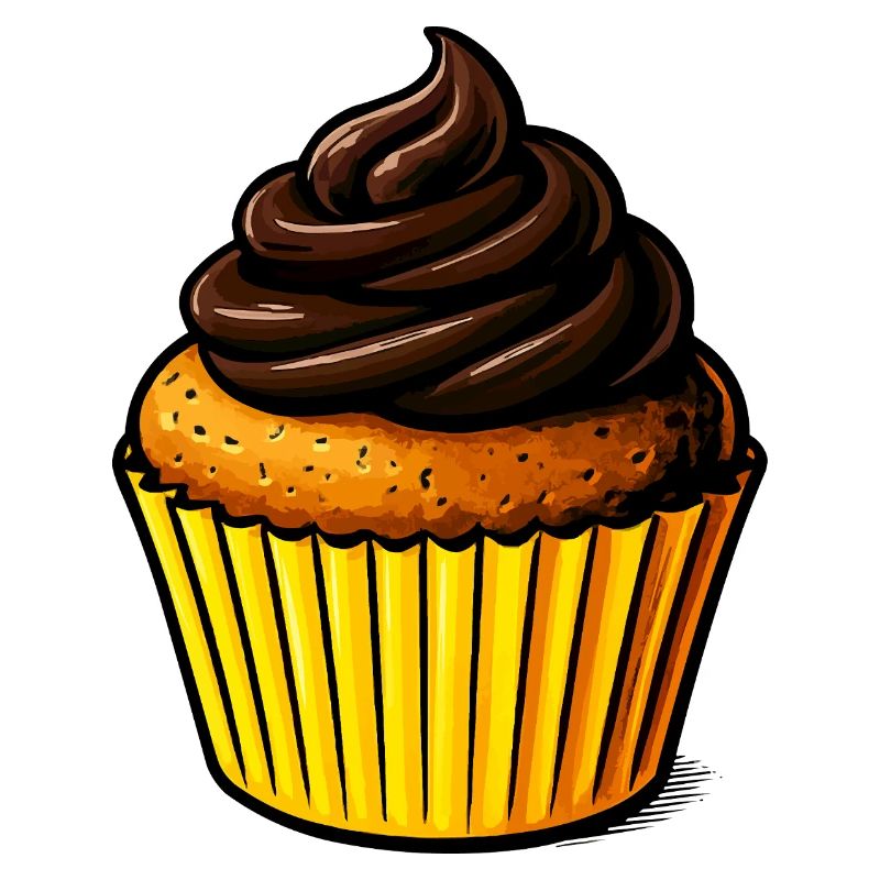 Illustration de cupcakes au chocolat