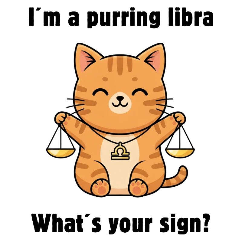 Sternzeichen Waage Katze – Cute Libra Zodiac