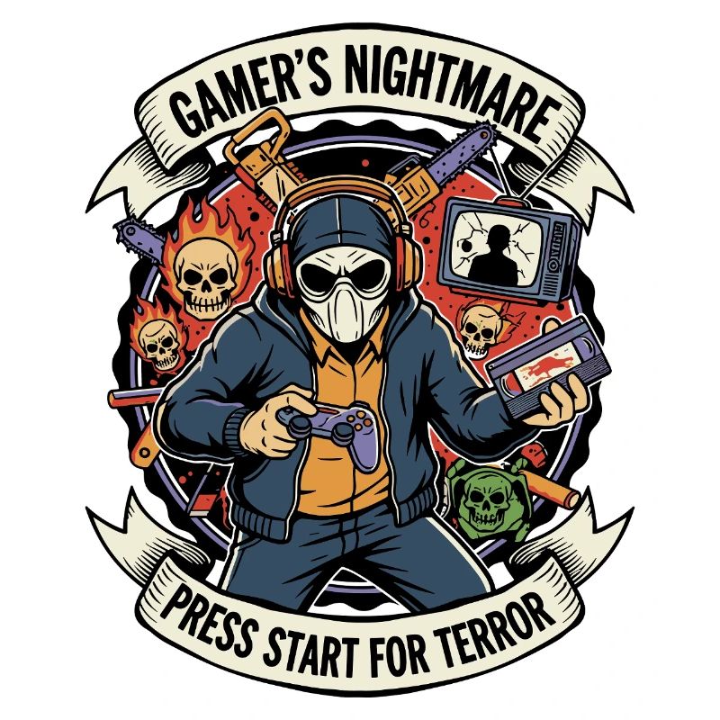 Gamer Press Start Terror
