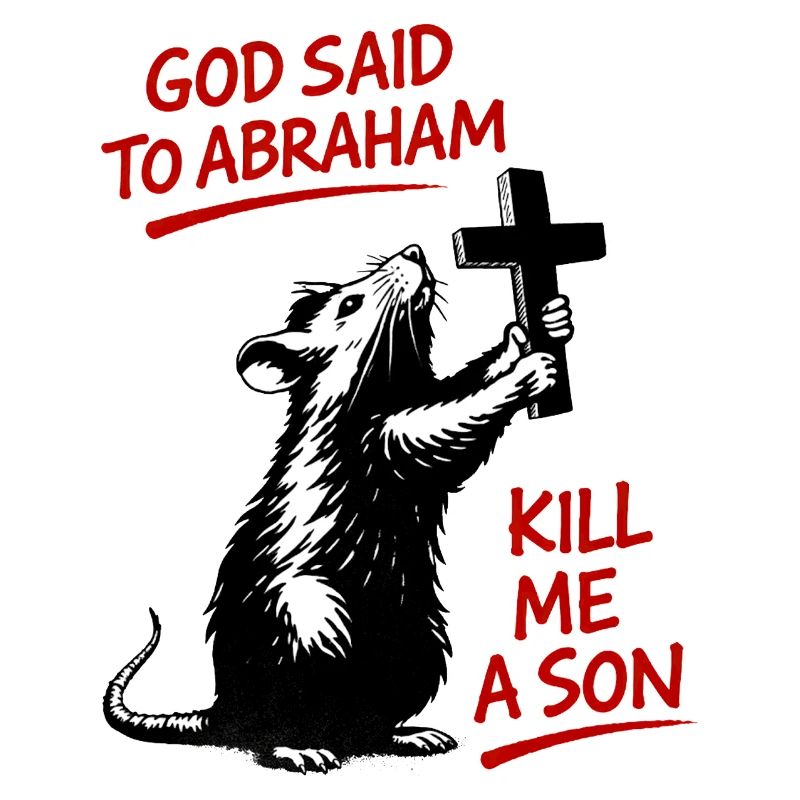 Rat with Cross Bible Satire