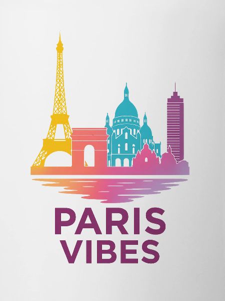 Paris Vibes Gradient Skyline