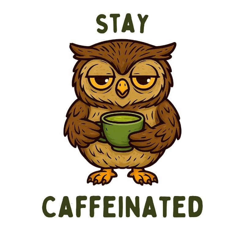 Bleib Kaffeiniert – Eulenmotiv