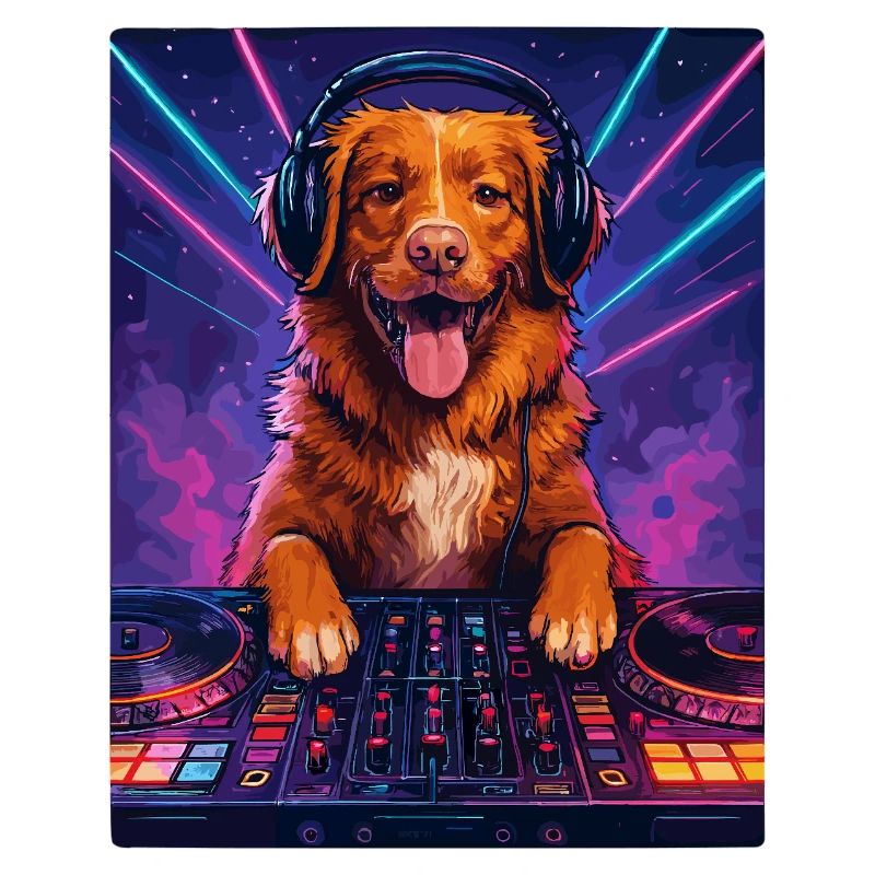 Nova Scotia Toller DJ Hund witzig positiv Geschenk