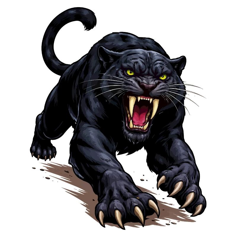 Schwarzer Panther Angriff