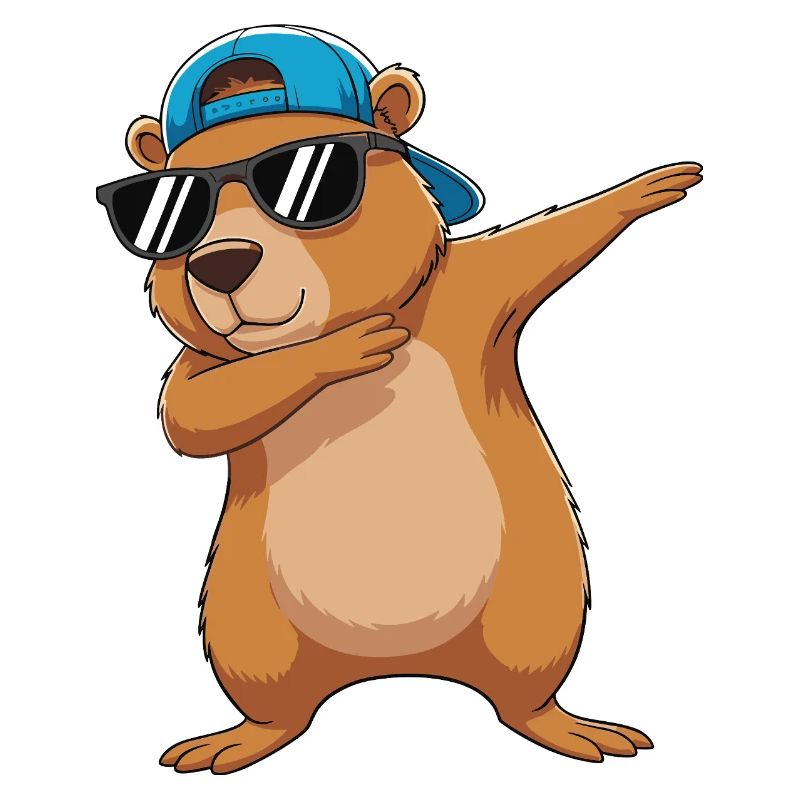 Dessins animés de lunettes de soleil Bear Cool à Dabber