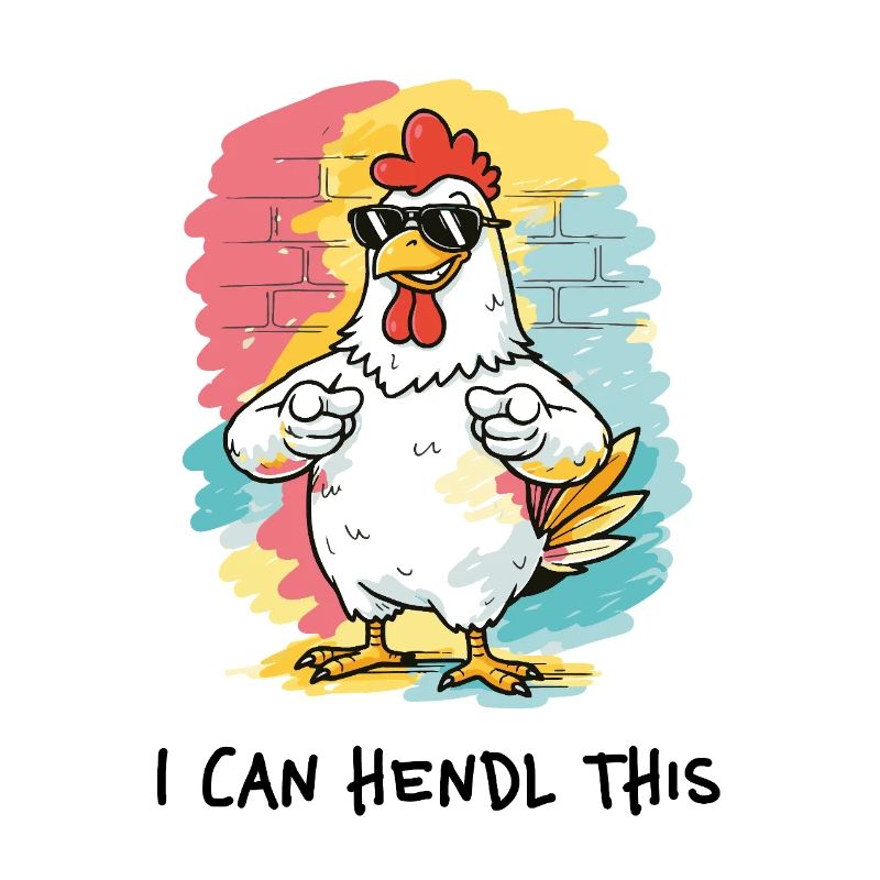 Je peux hendl ceci – Jeu de mots dialectal poulet coq