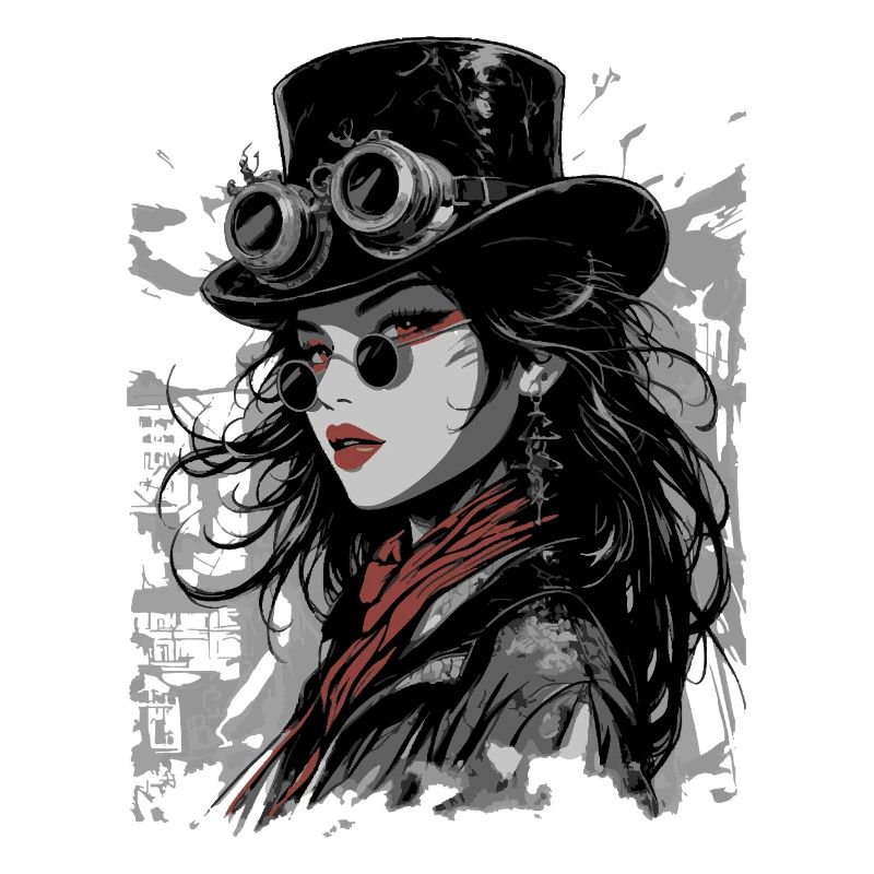 Steampunk Diva mit Goggles