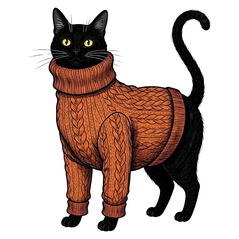 Tricot torsadé Chat Pull Weather Cat