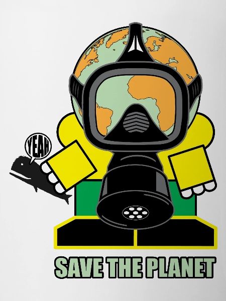 Globe Gas Mask Save the Planet
